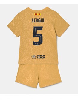Barcelona Sergio Busquets #5 Auswärts Trikotsatz für Kinder 2022-23 Kurzarm (+ Kurze Hosen)